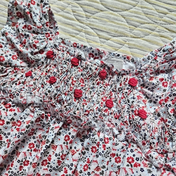 Nordstrom Floral Cotton Dress + Diaper Cover - Picture 2 of 7